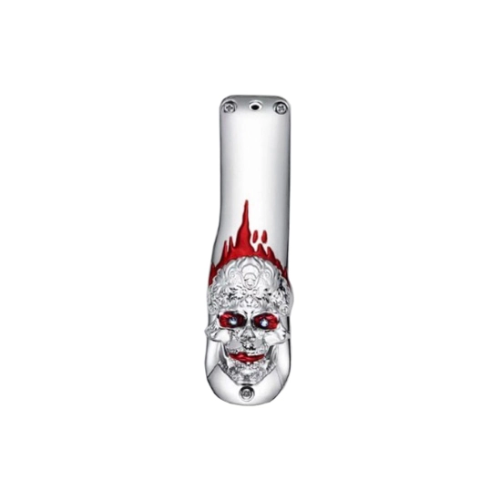 Carcasa metalica 3d skull silver masina de tuns wahl