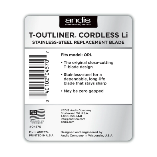 Cutit T-outliner - ANDIS - fara fir - Li- T-wide