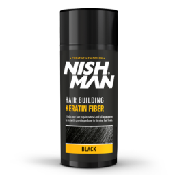 NISH MAN - Pudra fiber pentru parul rar - Negru