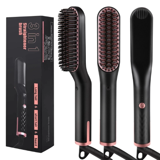 Perie electrica pentru indreptat parul si barba - cu fir