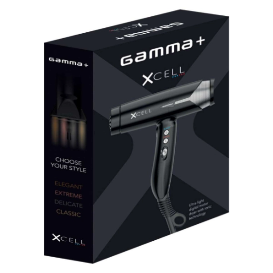 GAMMA+ - Uscator de par - XCELL - 110.000 RPM - Negru