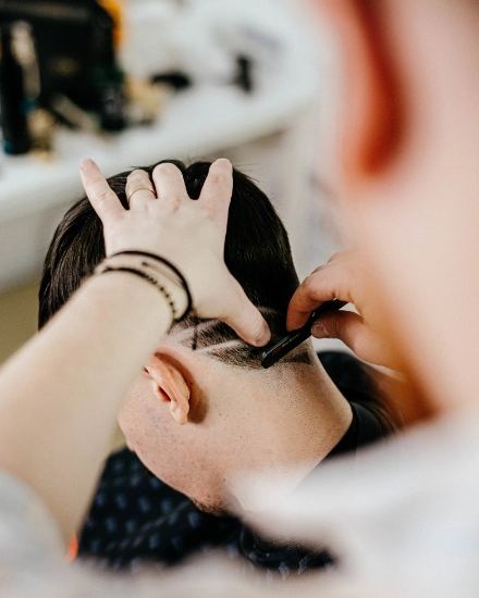 Brici din otel inoxidabil - POP BARBERS- Negru mat