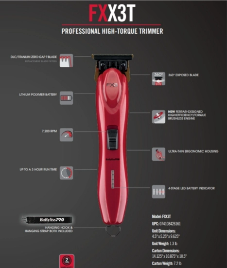 BABYLISS - Masina de contur - HI TORQUE FX3 - fara fir