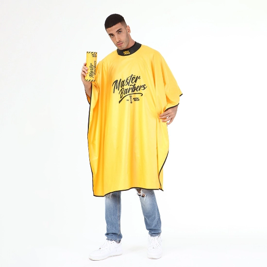 NISH MAN - Pelerina frizerie/coafor MASTER BARBERS - Guler Neopren - Galben