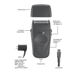 Masina de ras - BABYLISS - HI TORQUE - FX3S - fara fir - Neagra - FXX3SBE