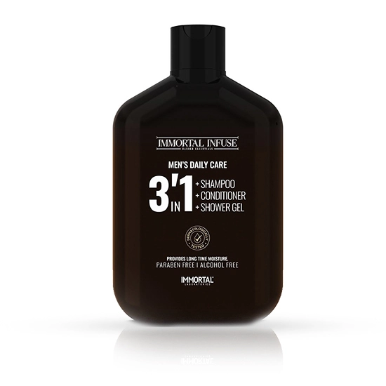 Sampon pentru par 3 in 1 (sampon,balsam,gel de dus) - IMMORTAL - 500 ml