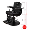 Scaun frizerie - MENOSER -  New York - Negru