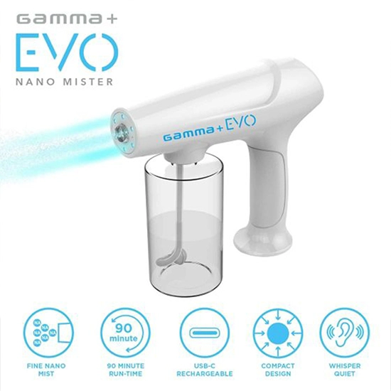 Pulverizator frizerie electric - GAMMA+ - EVO - Alb - 340 ml