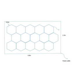 Sistem lumini led hexagonale - tip fagure - 4.84 x 2.43 m