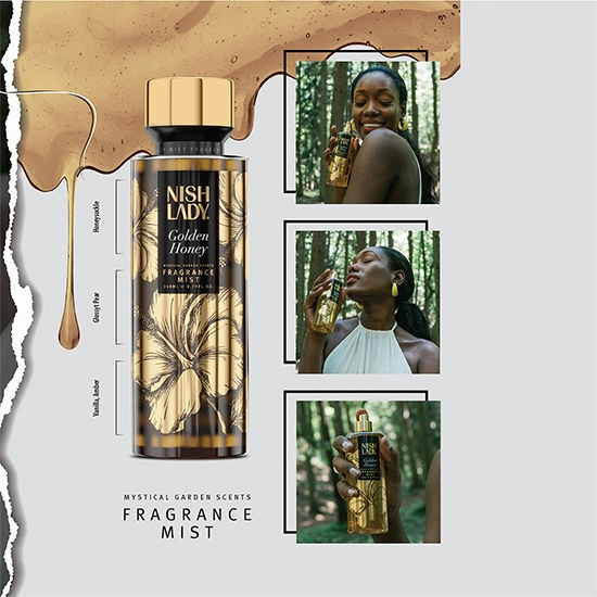 Spray pentru corp - NISH LADY - Golden Honey - 260 ml