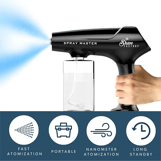 Pulverizator frizerie electric - SHAVE FACTORY - Negru - 340 ml