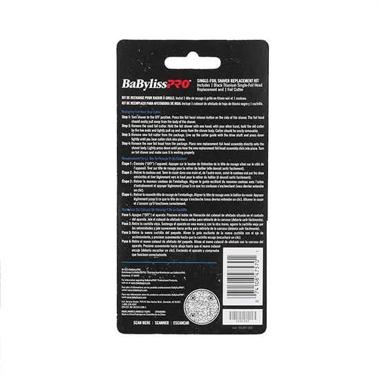 Folie + Cutit - BABYLISS - Shaver UV