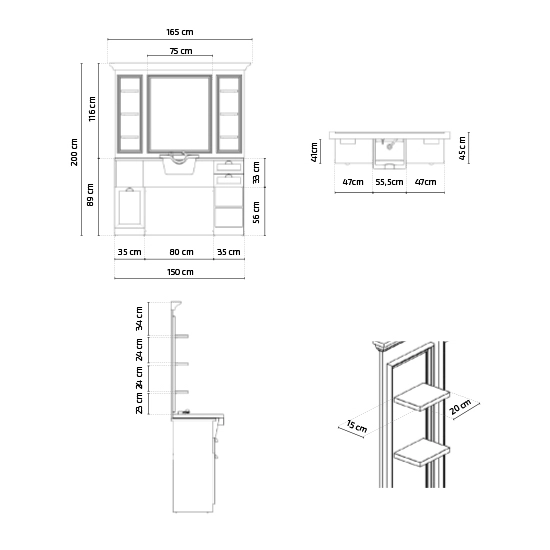 Mobilier Frizerie / Barber Shop - MIRPLAY - JULES B/98