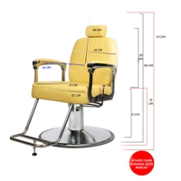 Scaun frizerie - MENOSER - Portland - Galben Scaun frizerie - MENOSER - Portland - Galben