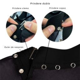 Pelerina guler neopren - coafor/frizerie ROVRA - Neagra R
