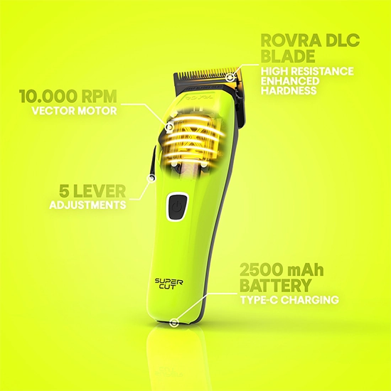 Masina de tuns ROVRA - SUPER CUT - 10.000 RPM - fara fir 