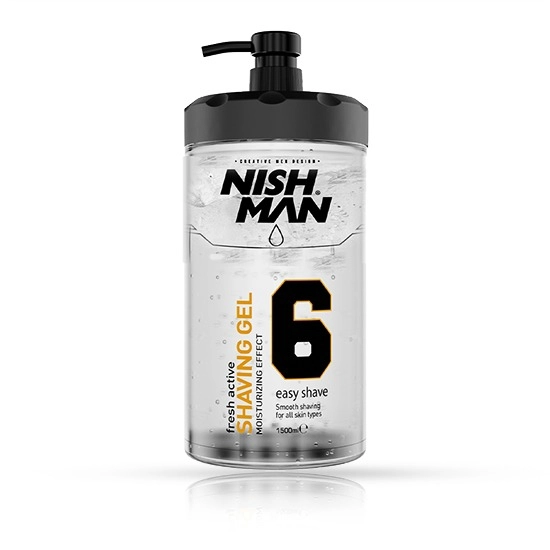 Gel de ras - NISH MAN 06 - transparent EASY SHAVE - hidratant 1500 ml 
