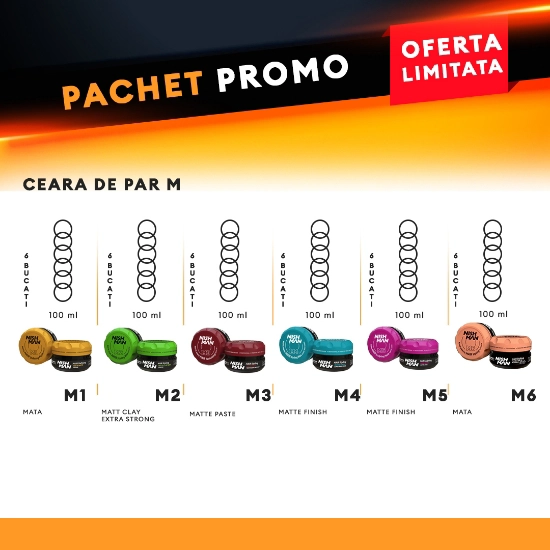 NISH MAN - Pachet promo - Ceara de par- M - 6 sortimente - 6 buc
