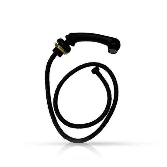 Furtun + para dus scafa frizerie - MENOSER - Matte Black - 703E 
