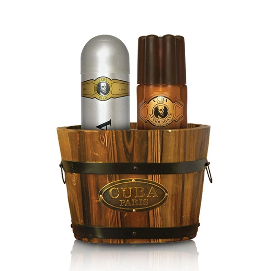 Set deodorant spray 200 ml + after shave Cuba 100 ml - CUBA - pentru barbati - Gold 