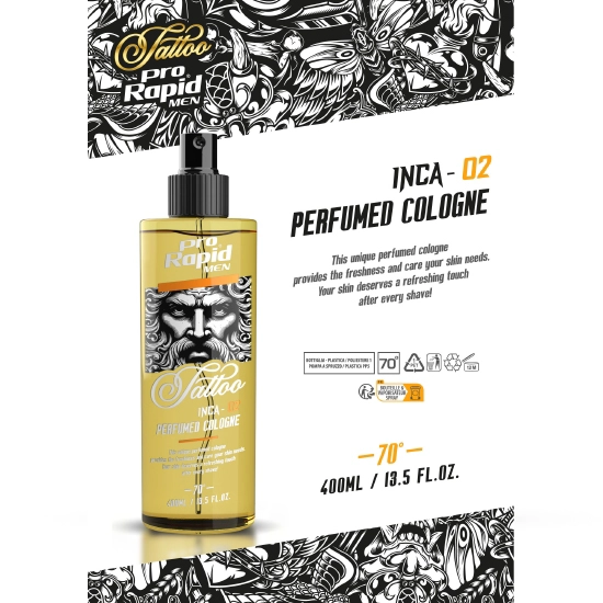 After shave colonie - PRORAPID - Tattoo INCA - 02 - 400 ml  