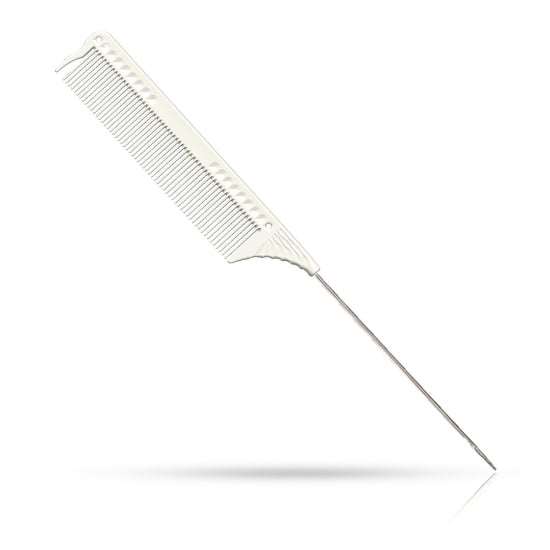 Imagine Pieptene - JRL - frizerie/coafor - Alb - J102 - cu coada metal
