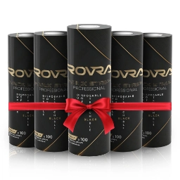 Imagine Pachet promo - Gulere de hartie Rovra pentru frizerie - Negre - set 5 role - 6 buc