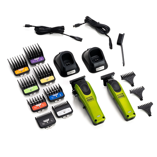 Imagine Set EDGE X - KIEPE - Masina de tuns + Masina de contur -  Ultra Thin - Verde