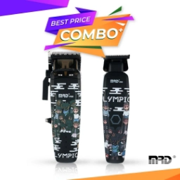 Set MRD - Masina de tuns Smart Brain  + Masina de contur  Smart Brain - fara fir - Negru - Olympics  - HC-90-4 