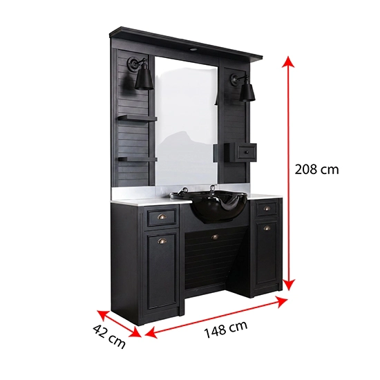 Mobilier Frizerie / Barber Shop - MENOSER - ALICANTE  MSR-P006 cu chiuveta
