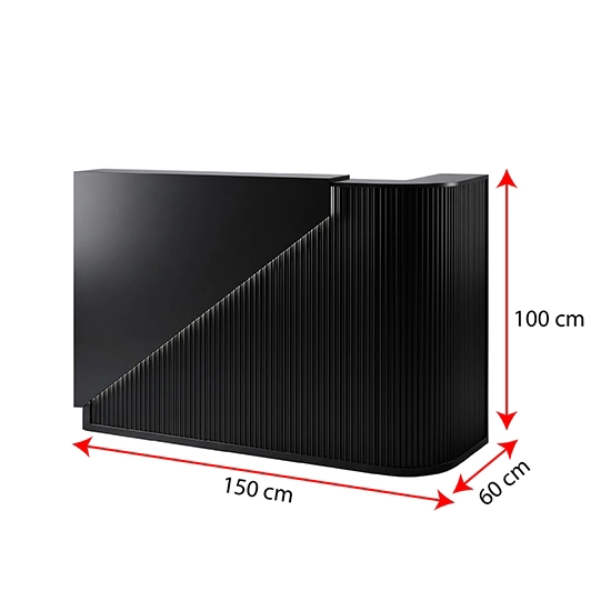 Receptie pentru Frizerie / Barber Shop - MENOSER - Verona -  MSR-P 003 - black - cu led