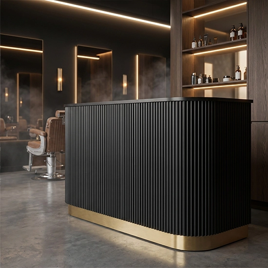 Receptie pentru Frizerie / Barber Shop - MENOSER - Florence -  MSR-P 002 - black 