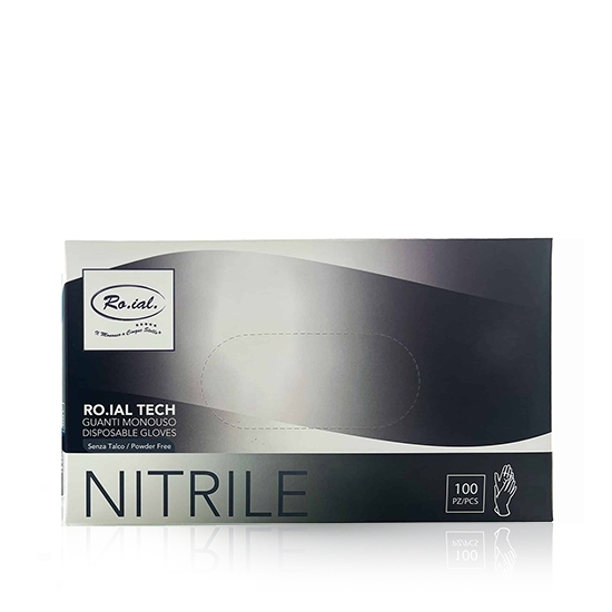 Manusi profesionale din nitril -ROIAL ITALIA -  Negru - M -