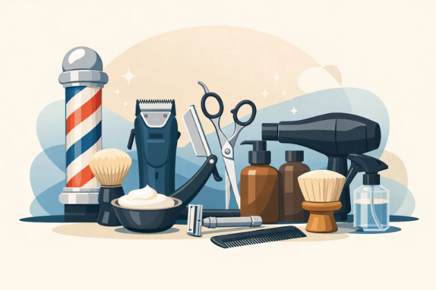 Accesorii barber shop profesionale esentiale