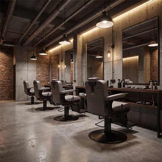Scaun frizerie - MENOSER -  New York - Gri