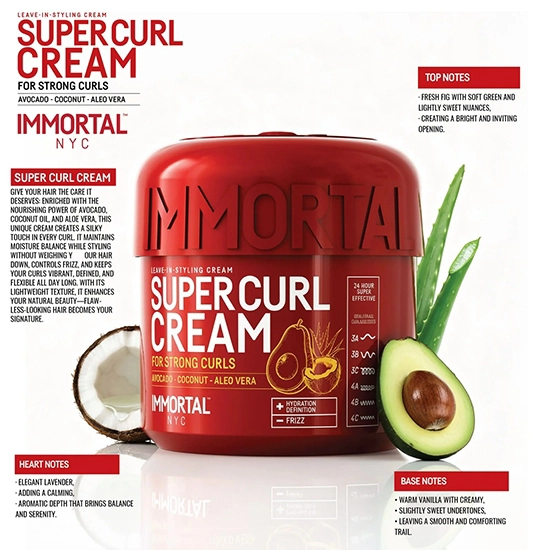 Crema pentru bucle - IMMORTAL -  SUPER - 500 ml  