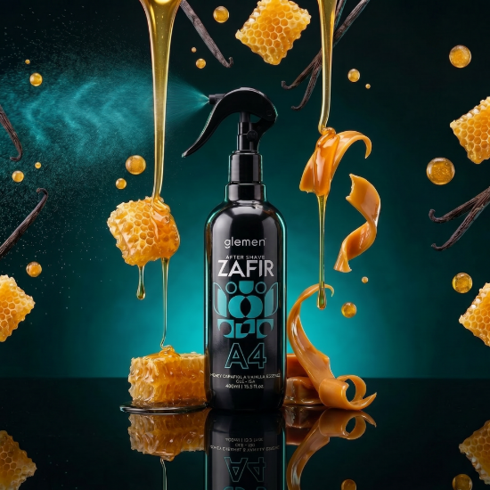 After shave colonie Glemen - ZAFIR - A4 honey caramel & vanilla - 400ml