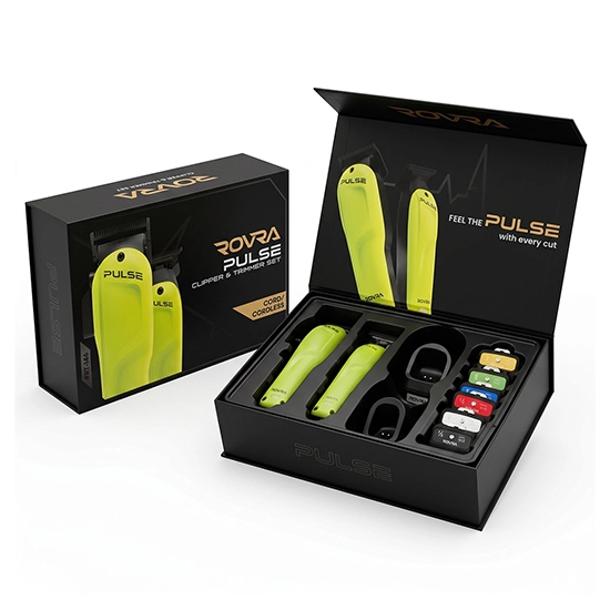 Set ROVRA - PULSE - Masina de tuns verde + Masina de contur
