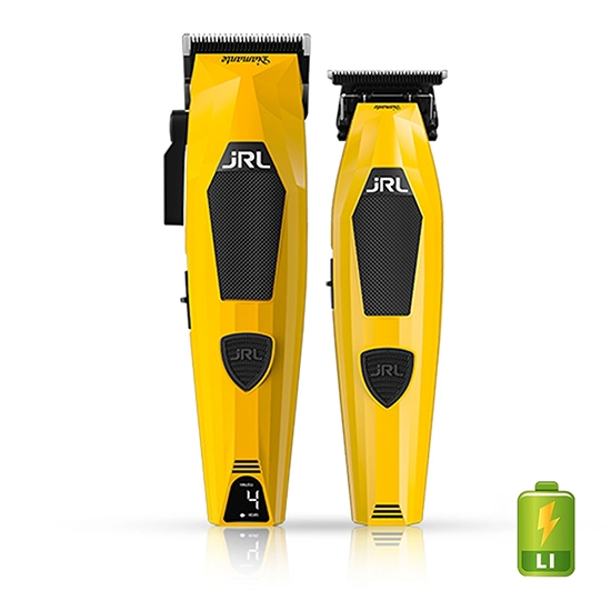 Set JRL Profesional - Diamante - Masina de tuns 2025C + Masina de contur 2025T - Yellow - fara fir
