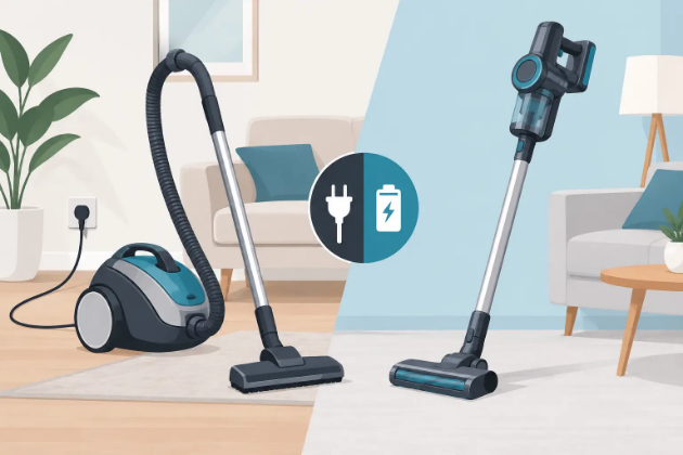 Cablu versus acumulator in salon
