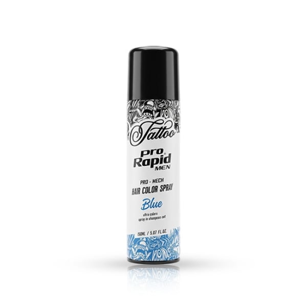 Spray de par colorat - PRORAPID - Tattoo - 150 ml - Albastru