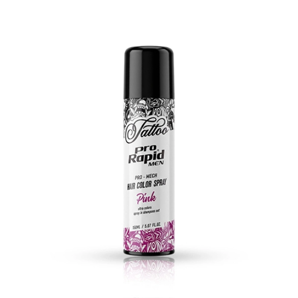 Spray de par colorat - PRORAPID - Tattoo - 150 ml - Roz