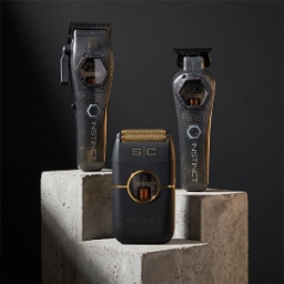 Set STYELCRAFT INSTINCT -  Metal Edition - Masina de tuns + Masina de contur - fara fir  + Shaver Negru  GRATIS